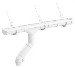 Комплект пластикового водостока d-141x100 мм Döcke lux пломбир RAL 9003
