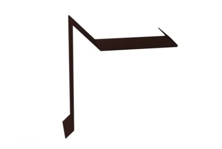 Планка ветровая для мягкой кровли двойная завальцовка Grand Line 60x30x90 0,5 Satin Matt цвет RAL 8017