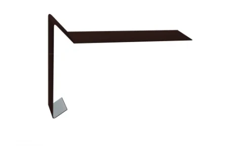 Планка ветровая для мягкой кровли Grand Line 100x20x70 0,5 Satin Matt цвет RAL 8017