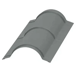 Планка конька круглого Металл Профиль R110x2000 Полиэстер 0,45