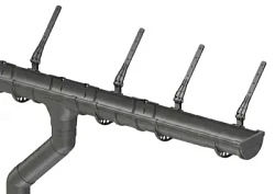 Комплект пластикового водостока d-120x80 мм Döcke Standard серый RAL 7024