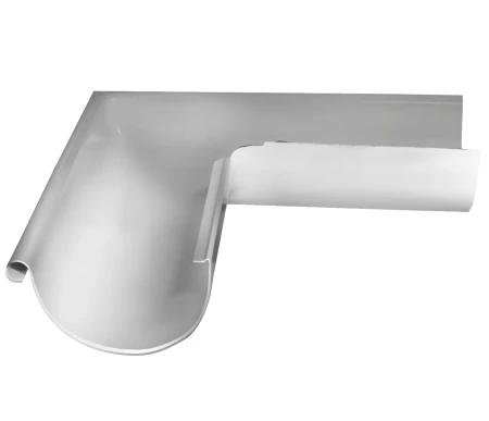 Угол желоба наружный d-150 мм 90 гр Grand Line Optima Полиэстер двухсторонний 0,55 RAL 9003