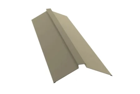 Планка конька плоского Grand Line 150x40x150 0,5 Satin цвет RAL 1015 Планка конька плоского Grand Line 150x40x150 0,5 Satin цвет RAL 1015