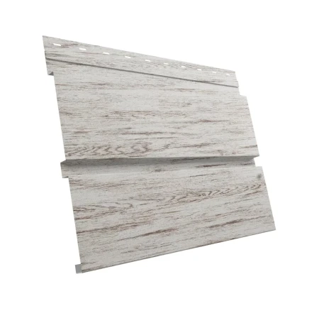 Металлический софит Grand Line Квадро Брус Print Elite 0,45 без перфорации Snow Wood
