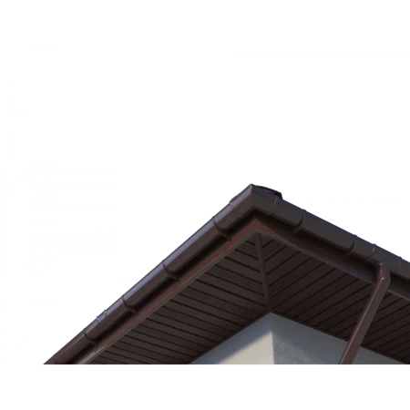 Виниловый софит Технониколь с частичной перфорацией каштан