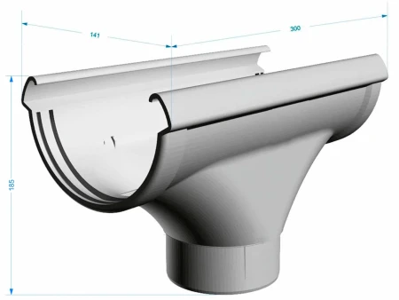 Воронка желоба ПВХ d-141x100 мм Döcke Lux   фото