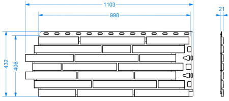 Пластиковая фасадная панель Döcke Klinker   фото