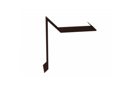 Планка ветровая для мягкой кровли двойная завальцовка Grand Line 60x30x90 0,45 Drap цвет RAL 8017