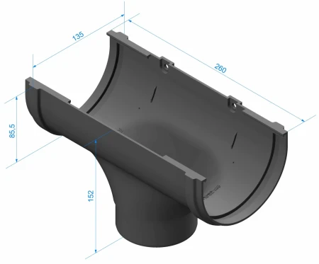Воронка желоба ПВХ d-120x85 мм Döcke Premium   фото