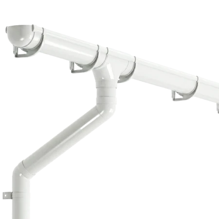 Комплект пластикового водостока d-135/90 мм ГрандЛайн Дизайн белый RAL 9003   фото