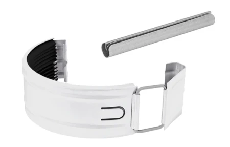 Соединитель желоба в комплекте d-125 мм Aquasystem Premium Pural 0,6 RAL 9003