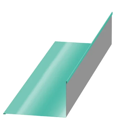 Планка примыкания верхняя Металл Профиль 250x147x2000 0,50 PURMAN цвет Tourmalin Светло-зеленый металлик