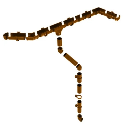 Кронштейн желоба ПВХ d-135 мм металлический Grand Line Дизайн шоколадный RAL 8017