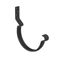 Крюк желоба d-125 мм усиленный короткий Аквасистем Премиум PU Matt 4,0 RAL 9005