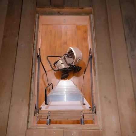 Чердачная люк-лестница Oman Алюминиевая складная 3-х секционная Alu Profi Polar   фото