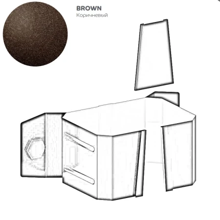 Кронштейн трубы на дерево 76x102 мм Металл Профиль FORAMINA FREEZE QUADRO Valori двухстороннее 0,6 Brown