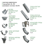 Комплект металлического водостока Grand Line GL ZN d-125x90 мм 6 м/3 м Оцинкованный   фото