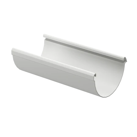 Желоб полукруглый ПВХ d-141 мм 3 м Döcke Lux пломбир RAL 9003