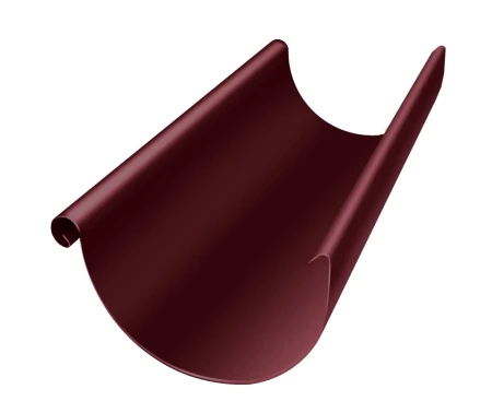 Желоб полукруглый d-125 мм 3 м Grand Line Optima Полиэстер двухсторонний 0,55 RAL 3005