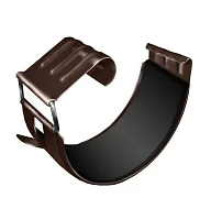 Соединитель желоба d-150 мм Grand Line PE Полиэстер двухсторонний 1,00 RAL 8017