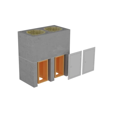 Комплект дополнительной дверцы прочистки Schiedel Uni 0.66 пм для двухходового дымохода с вентканалом Ø-140L/180 мм