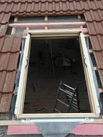 Установка мансардного окна Velux GZR 3061 94х140 в черепицу