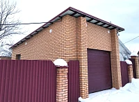 Гараж с металлочерепицей Grand Line Classic GL вид сбоку