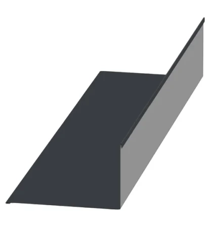 Планка примыкания верхняя Металл Профиль 250x147x2000 0,45 Полиэстер цвет RAL 7024