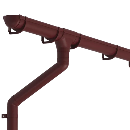 Комплект пластикового водостока d-135/90 мм ГрандЛайн Дизайн бордо RAL 3005   фото