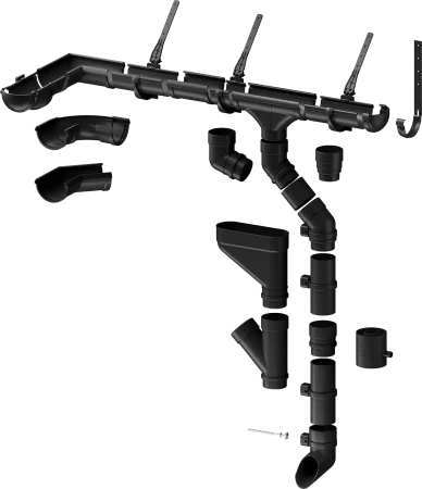 Кронштейн желоба ПВХ d-141 мм металлический Döcke Lux карбон RR 33