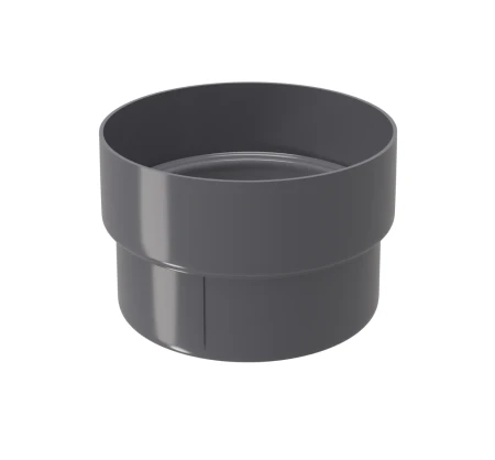 Соединитель трубы (муфта) d-90 мм ПВХ Grand Line графит RAL 7024