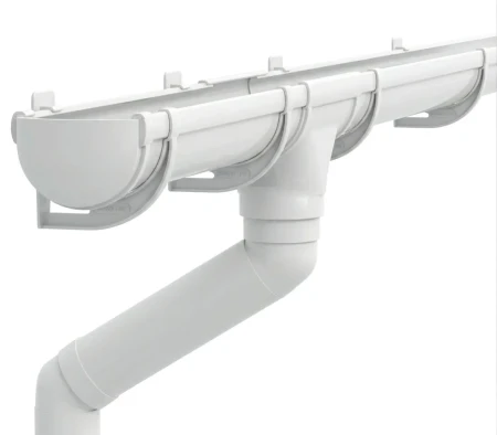 Комплект пластикового водостока d-135/90 мм ГрандЛайн Дизайн белый RAL 9003   фото