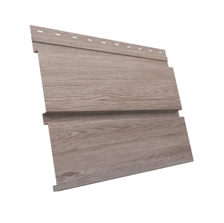 Металлический софит Grand Line Квадро Брус Print Elite 0,45 без перфорации White Wood