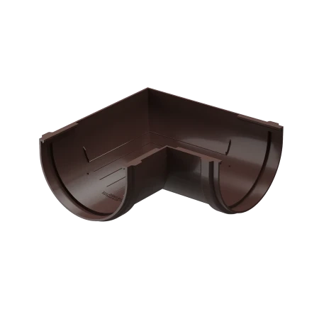 Угол желоба универсальный d-120 мм 90 гр ПВХ Döcke Standard темно-коричневый RAL 8019
