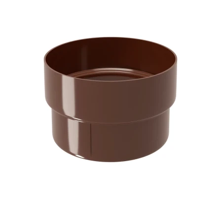 Соединитель трубы (муфта) d-90 мм ПВХ Grand Line шоколадная RAL 8017