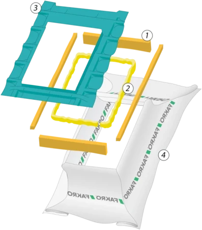 Наружный утепленный гидроизоляционный оклад Fakro XDP   фото Наружный утепленный гидроизоляционный оклад Fakro XDP   фото