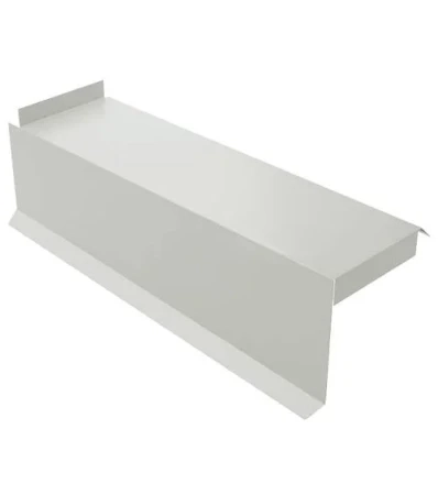 Планка сегментная торцевая левая Металл Профиль 400 мм 0,5 Norman цвет RAL 9002