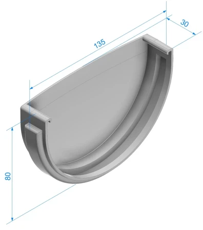 Заглушка желоба d-120 мм ПВХ Döcke Standard   фото