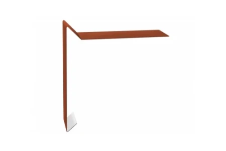 Планка ветровая для мягкой кровли Grand Line 130x25x100 0,45 Drap цвет RAL 8004