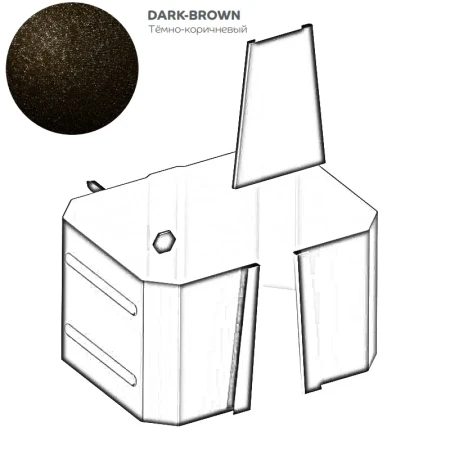 Кронштейн трубы на кирпич 76x102 мм Металл Профиль FORAMINA FREEZE QUADRO Valori двухстороннее 0,6 DarkBrown