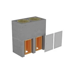 Двухходовые дымоходы с вентканалом Schiedel Uni Комплект дополнительной дверцы прочистки  0.66 пм для двухходового дымохода с вентканалом