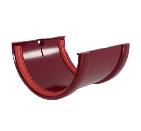 Соединитель желоба d-120 мм ПВХ Grand Line Классика бордо RAL 3005