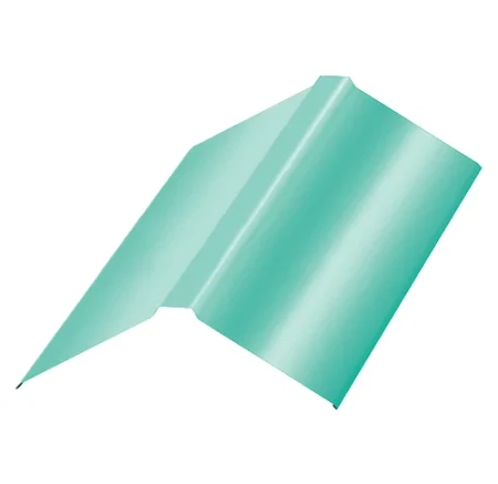 Планка конька плоского Металл Профиль 120x120x2000 0,50 PURMAN цвет Tourmalin Светло-зеленый металлик