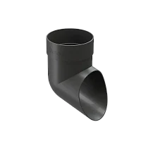 Колено стока (наконечник) d-80 мм ПВХ Döcke Standard серое RAL 7024