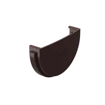 Заглушка желоба d-120 мм ПВХ Döcke Standard темно-коричневая RAL 8019
