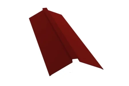 Планка конька плоского Grand Line 150x40x150 0,5 Satin цвет RAL 3011 Планка конька плоского Grand Line 150x40x150 0,5 Satin цвет RAL 3011