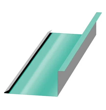 Планка примыкания нижняя Металл Профиль 250x122x2000 0,50 PURMAN цвет Tourmalin Светло-зеленый металлик