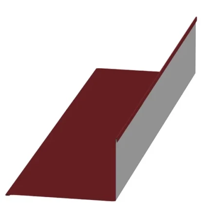 Планка примыкания верхняя Металл Профиль 250x147x2000 Viking 0,45 цвет RAL 3011 Планка примыкания верхняя Металл Профиль 250x147x2000 Viking 0,45 цвет RAL 3011