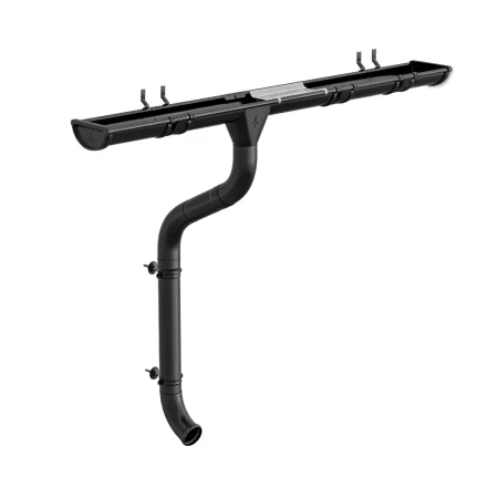 Комплект металлического водостока Аквасистем Комфорт d-125x90 мм 6 м/3 м Полиэстер 0,55 RAL 9005   фото