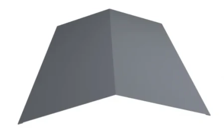 Планка конька плоского простая Металл Профиль 115x115x2000  0,45 Полиэстер цвет RAL 9006